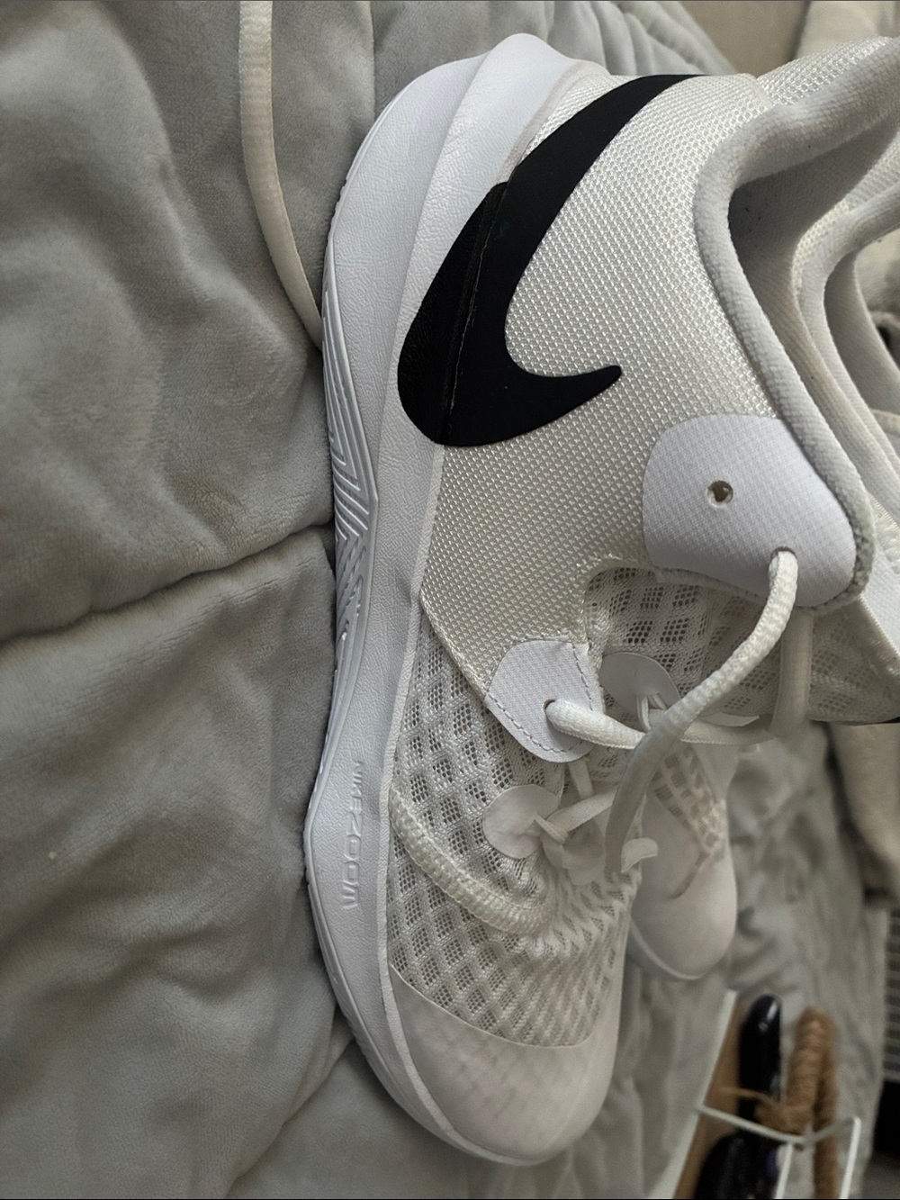 Volleyball Nike White Sneakers with Black Swoosh